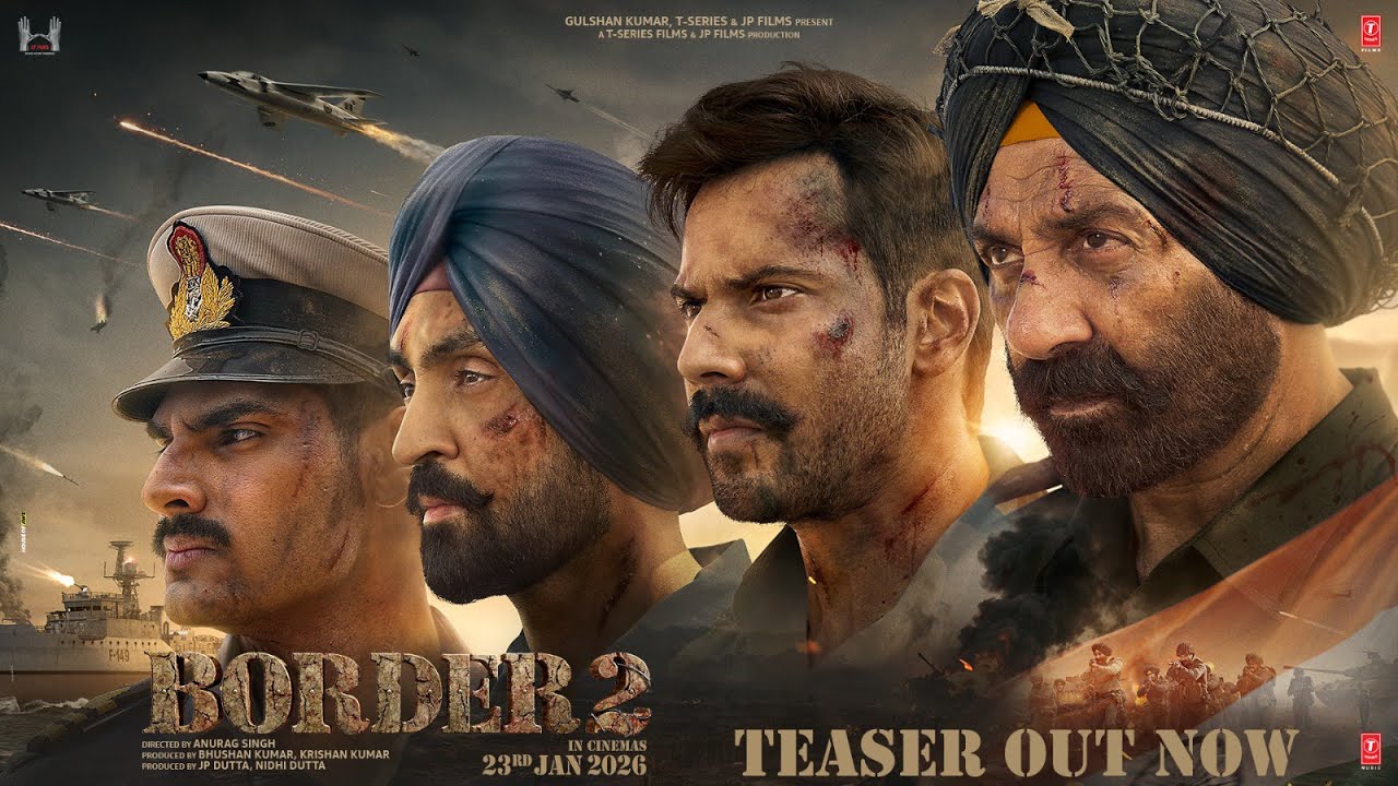 Border 2 Teaser: सनी देओल की दहाड़, गोलियों की बौछार आंखों में आंसू ला देगा बॉर्डर 2 का टीज़र Border 2 Teaser: सनी देओल की दहाड़, गोलियों की बौछार आंखों में आंसू ला देगा बॉर्डर 2 का टीज़र