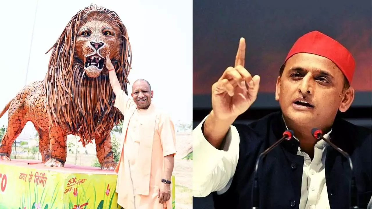 विकास बनाम तंज: CM योगी आदित्यनाथ की ‘शेर’ वाली फोटो पर विपक्ष हमलावर
