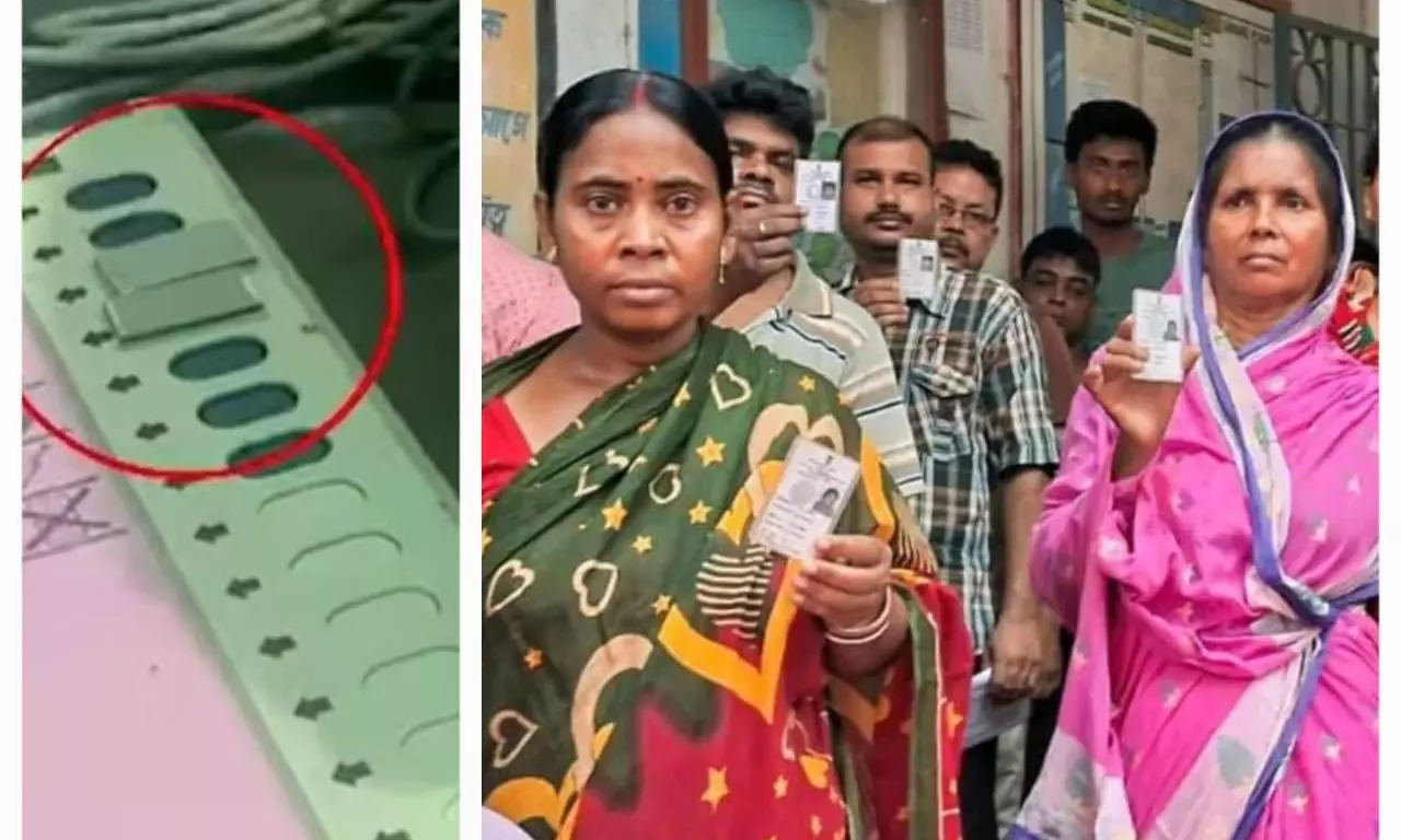 West Bengal Election 2026: EVM पर टेप लगने के आरोप से मचा बवाल