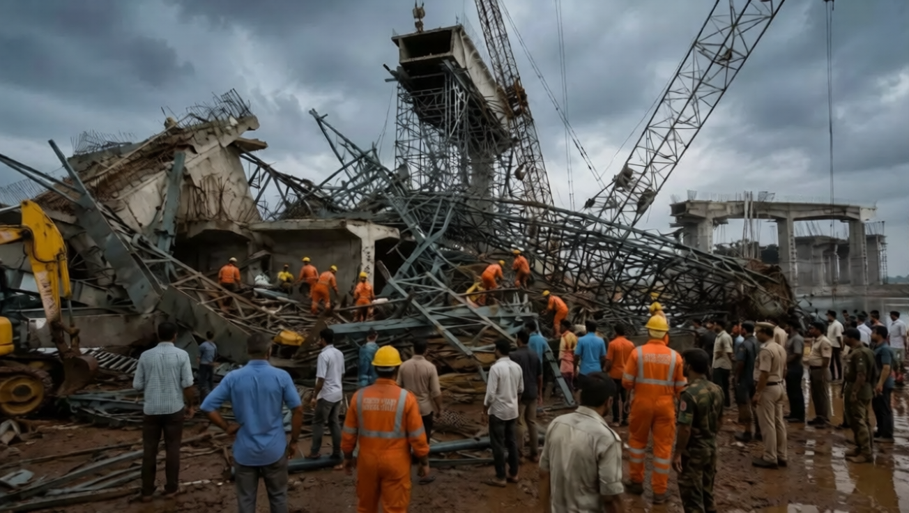 Hamirpur Bridge Collapse : हमीरपुर में बड़ा हादसा,बेतवा नदी पर बन रहा पुल गिरा, 6 मजदूरों की दर्दनाक मौत