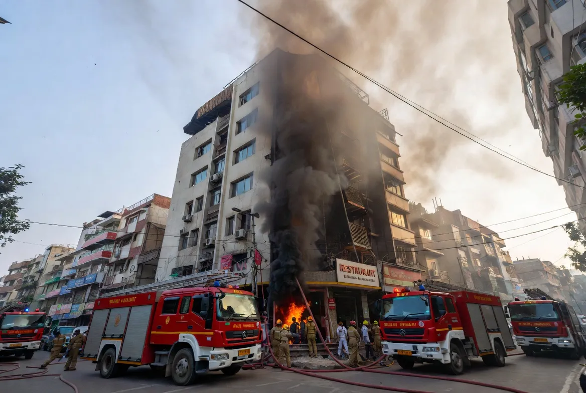 Delhi Restaurant Fire: दिल्ली में दर्दनाक हादसा रेस्टोरेंट में लगी आग से मची अफरा-तफरी, 21 की जान गई