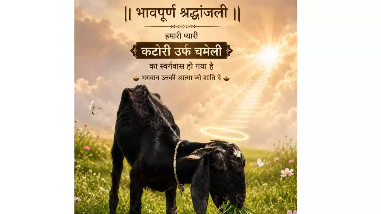 MP Goat Funeral: 20 साल की पालतू बकरी की मौत पर किसान ने की तेहरवीं, परिवार की सदस्य मानकर दी अंतिम विदाई MP Goat Funeral: 20 साल की पालतू बकरी की मौत पर किसान ने की तेहरवीं, परिवार की सदस्य मानकर दी अंतिम विदाई
